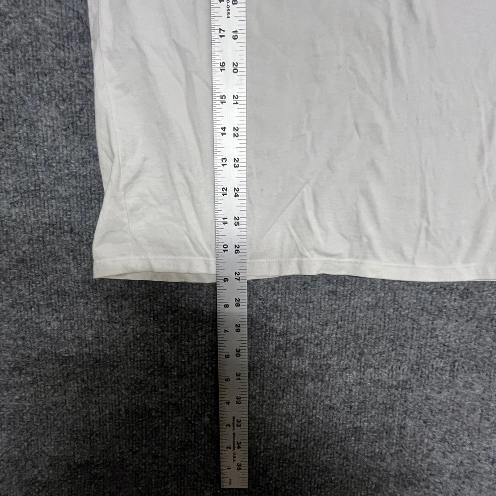 Champion T-Shirt Mens Size M White Graphic Back Logo Short Sleeve Fair Condition - Picture 5 of 7